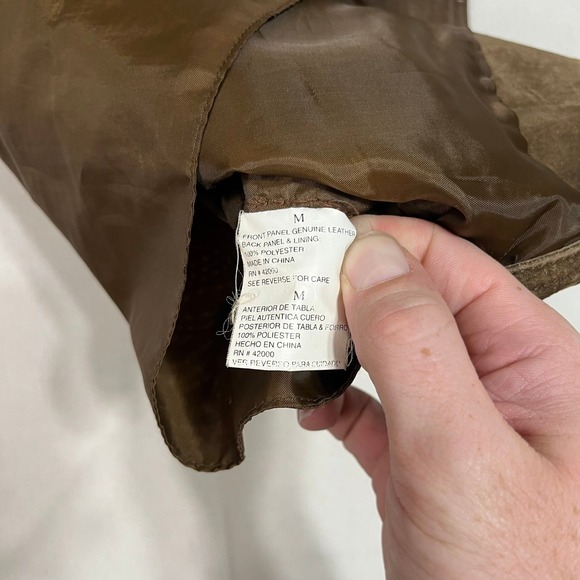 Route 66 Original Clothing Co Brown Suede Leather Vest Western Biker - Size M - Picture 5 of 7